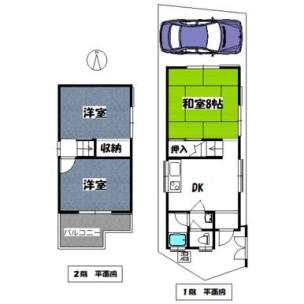 下松駅/中古戸建/木造2階建/3DK/駐車スペースあり/角地 間取り