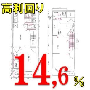 矢田駅/テラスハウス/木造2階建/高利回り14.6％